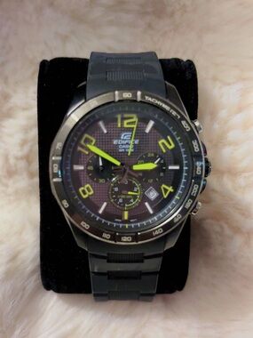 Casio Black Watch with Lime Green Accents